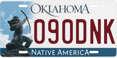 OK license plate 090DNK