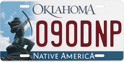 OK license plate 090DNP
