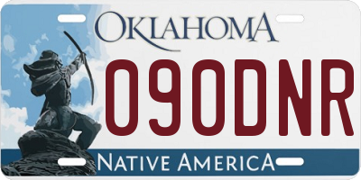 OK license plate 090DNR