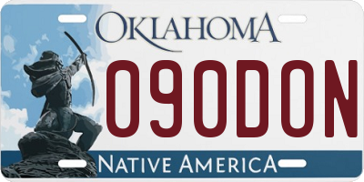 OK license plate 090DON
