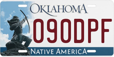 OK license plate 090DPF