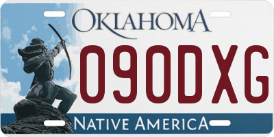 OK license plate 090DXG