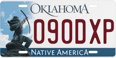 OK license plate 090DXP