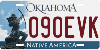 OK license plate 090EVK