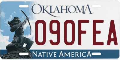 OK license plate 090FEA