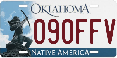 OK license plate 090FFV