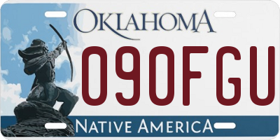 OK license plate 090FGU