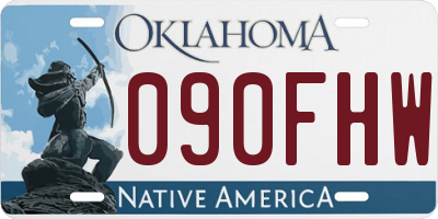 OK license plate 090FHW