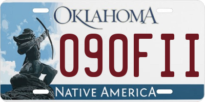 OK license plate 090FII