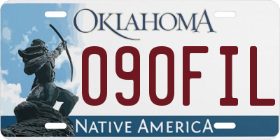 OK license plate 090FIL