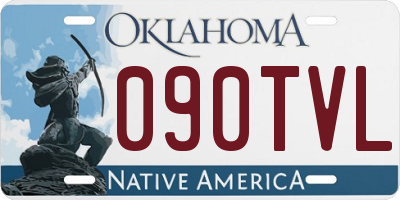 OK license plate 090TVL
