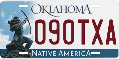 OK license plate 090TXA