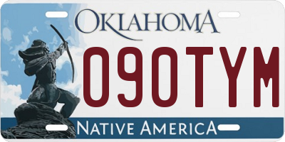 OK license plate 090TYM