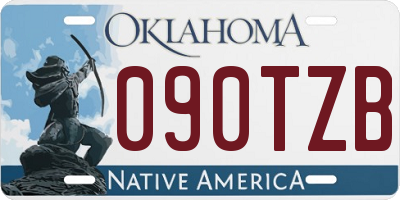 OK license plate 090TZB
