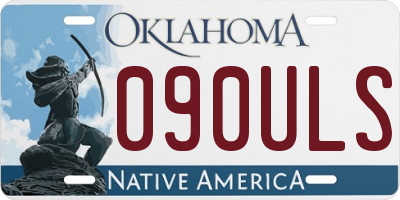 OK license plate 090ULS
