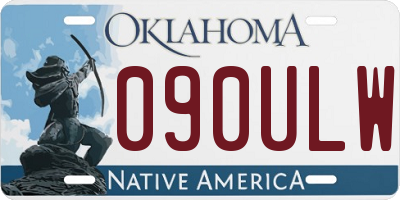 OK license plate 090ULW