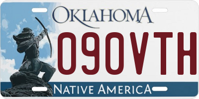 OK license plate 090VTH