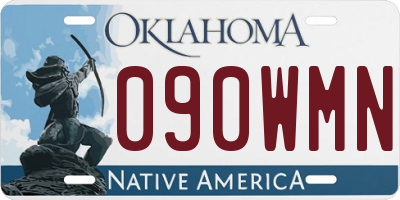 OK license plate 090WMN