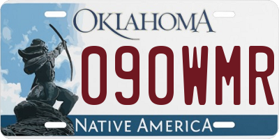 OK license plate 090WMR