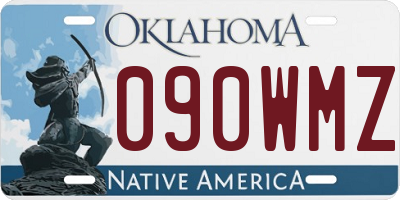 OK license plate 090WMZ