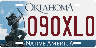 OK license plate 090XLO