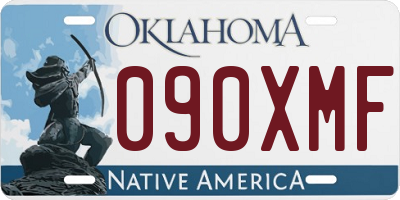 OK license plate 090XMF