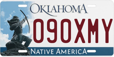 OK license plate 090XMY