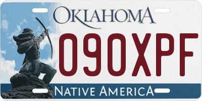 OK license plate 090XPF