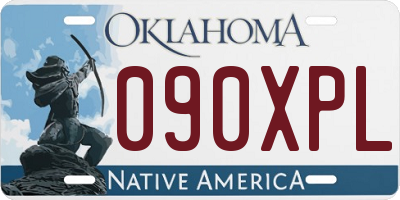 OK license plate 090XPL