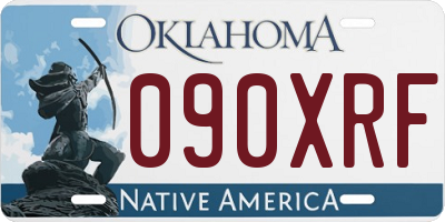 OK license plate 090XRF