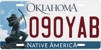 OK license plate 090YAB