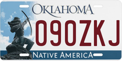 OK license plate 090ZKJ