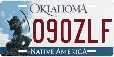 OK license plate 090ZLF