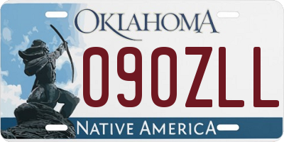 OK license plate 090ZLL
