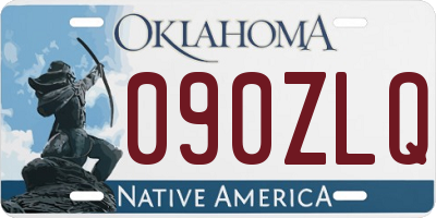 OK license plate 090ZLQ