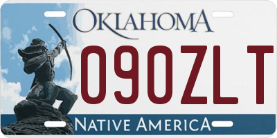 OK license plate 090ZLT