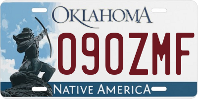 OK license plate 090ZMF