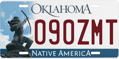 OK license plate 090ZMT