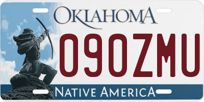 OK license plate 090ZMU