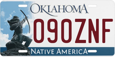 OK license plate 090ZNF