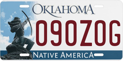 OK license plate 090ZOG
