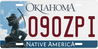 OK license plate 090ZPI