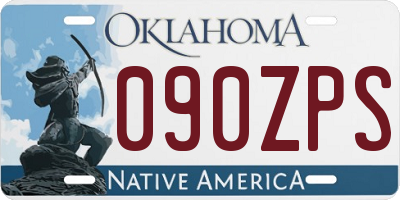 OK license plate 090ZPS