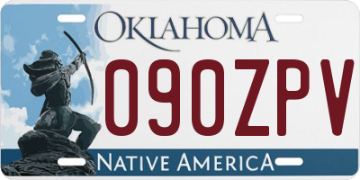 OK license plate 090ZPV