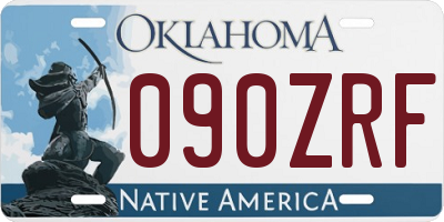 OK license plate 090ZRF