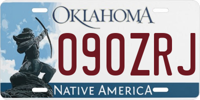 OK license plate 090ZRJ
