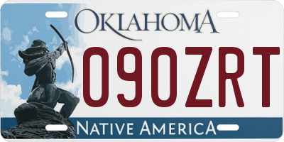 OK license plate 090ZRT