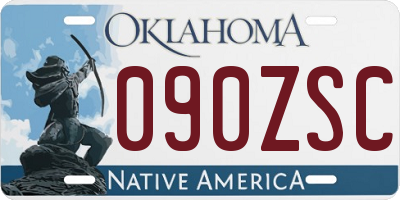 OK license plate 090ZSC