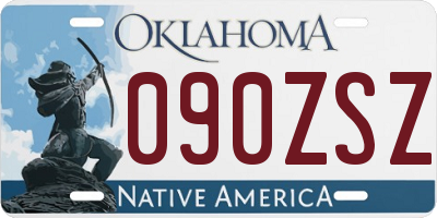 OK license plate 090ZSZ