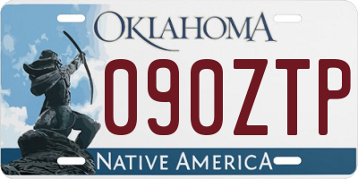 OK license plate 090ZTP
